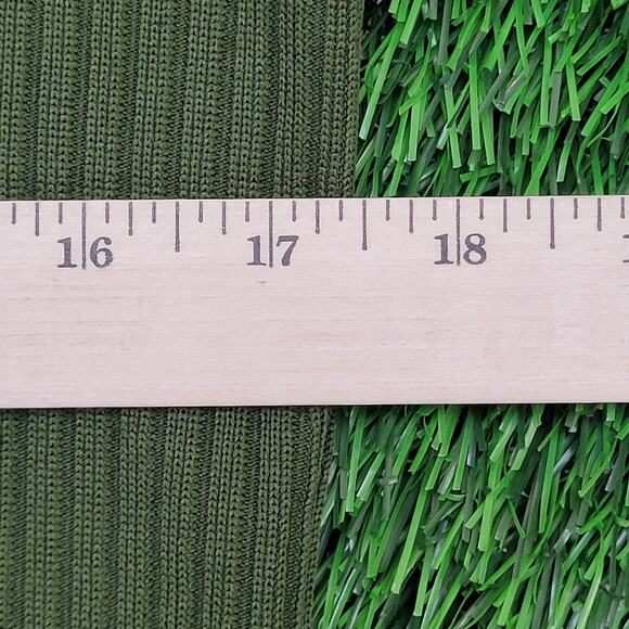 Vintage 80s MOD Cardigan Women Small 17x24 Army-Green Winter - Picture 5 of 10